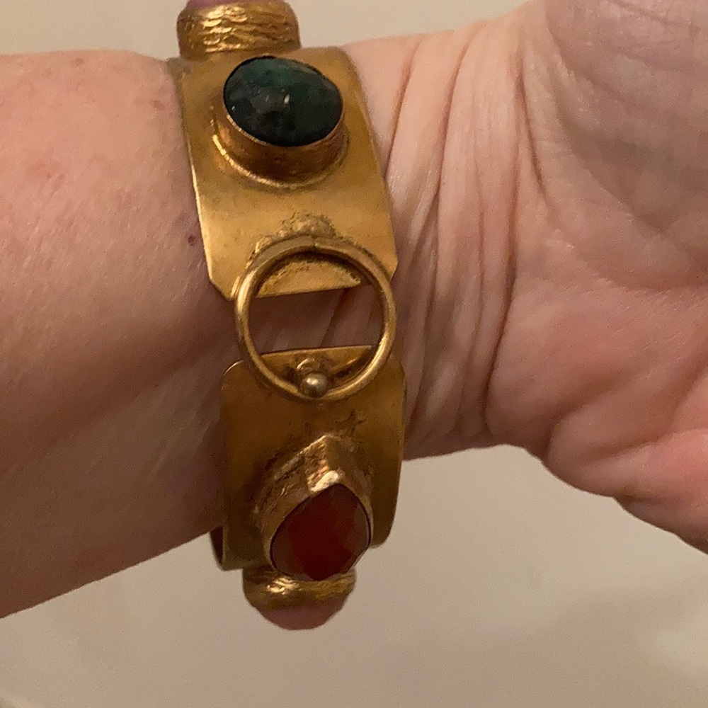 Beautiful Brass Multi-stone Bracelet - Picture 6 of 6